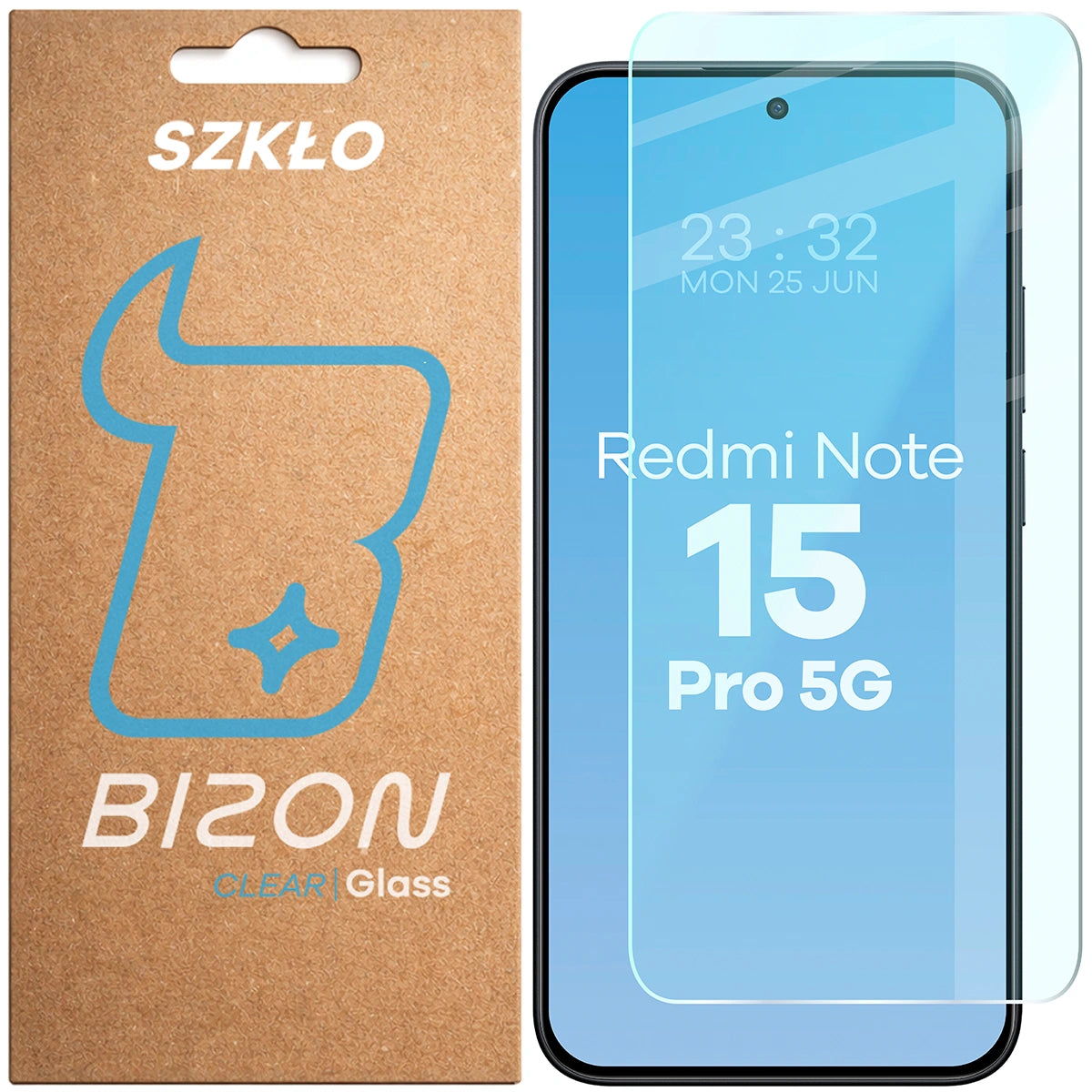 Gehärtetes Glas für Xiaomi Redmi Note 15 Pro 5G, Bizon Glass Clear