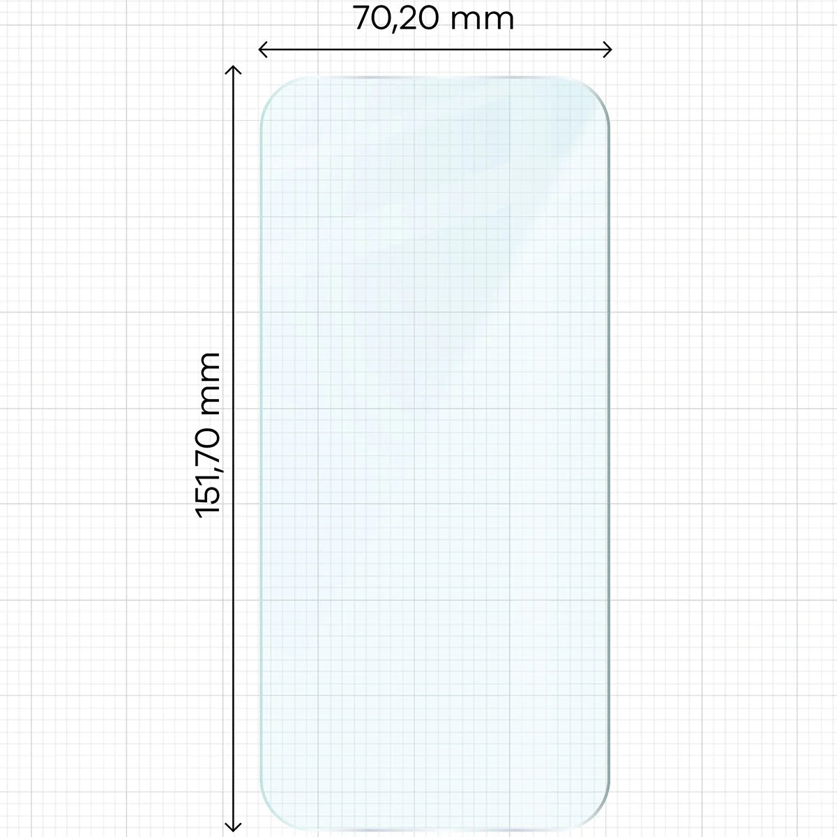 Gehärtetes Glas für iPhone Air, Bizon Glass Clear