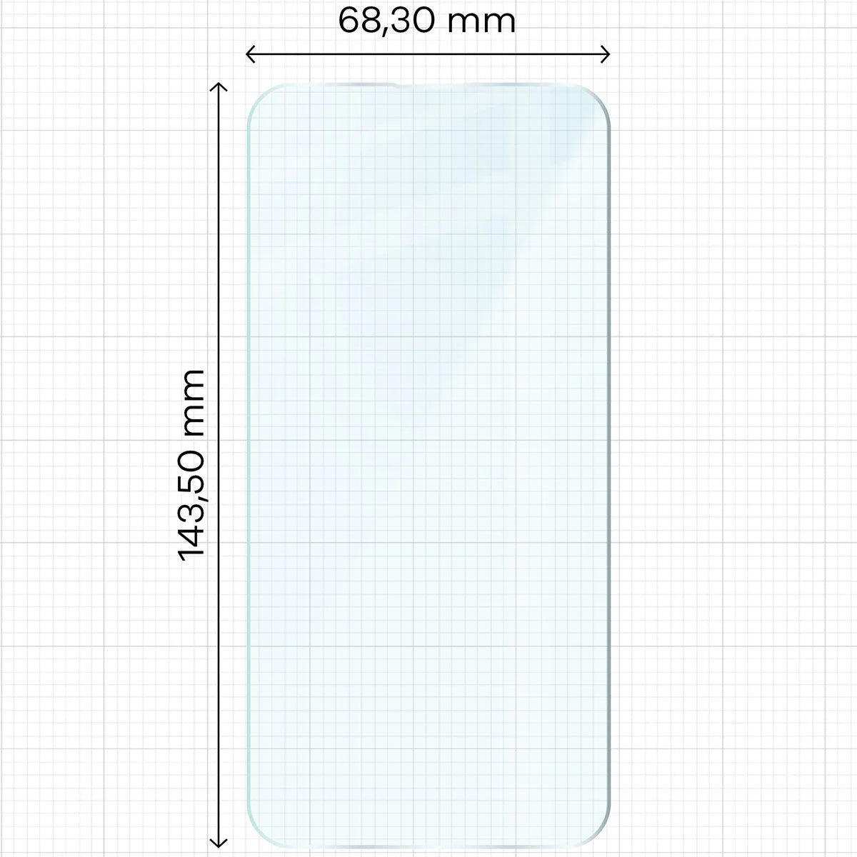 Gehärtetes Glas Bizon Glass Clear für iPhone 17e / 16e / 14 / 13 / 13 Pro