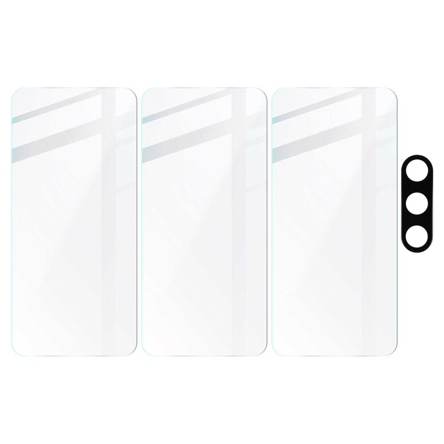 Gehärtetes Glas - 3 Stück + Kameraschutz für Galaxy A55 5G, Bizon Glass Clear Pack