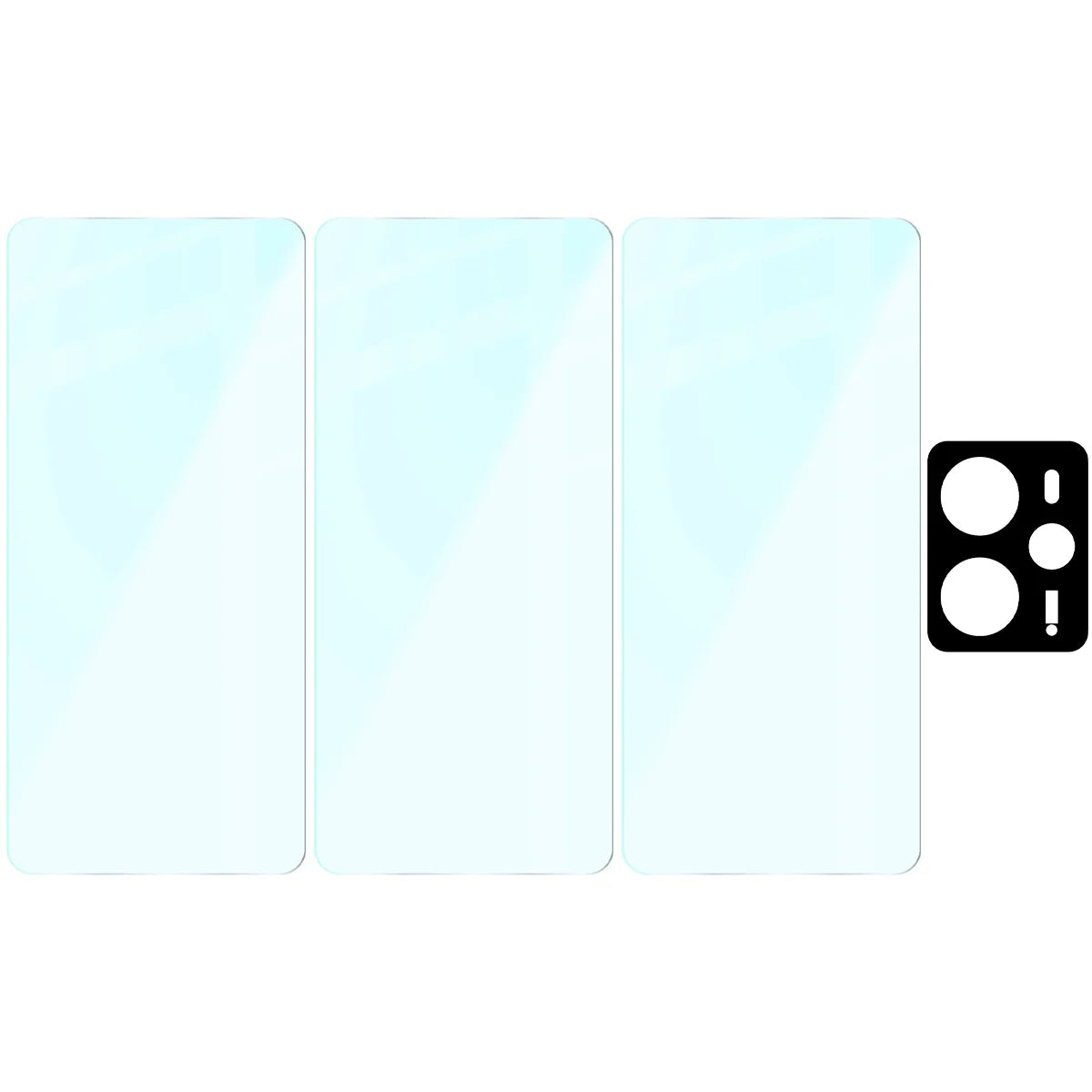 Gehärtetes Glas - 3 Stück + Kameraschutz für Realme 14 5G / 14T 5G, Bizon Glass Clear Pack