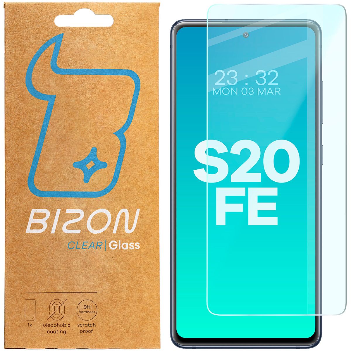 Gehärtetes Glas für Galaxy S20 FE, Bizon Glass Clear