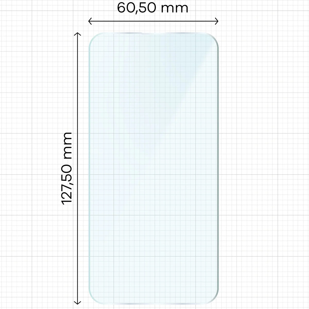 Gehärtetes Glas für iPhone 13 Mini, Bizon Glass Clear Duo, 2 Stück