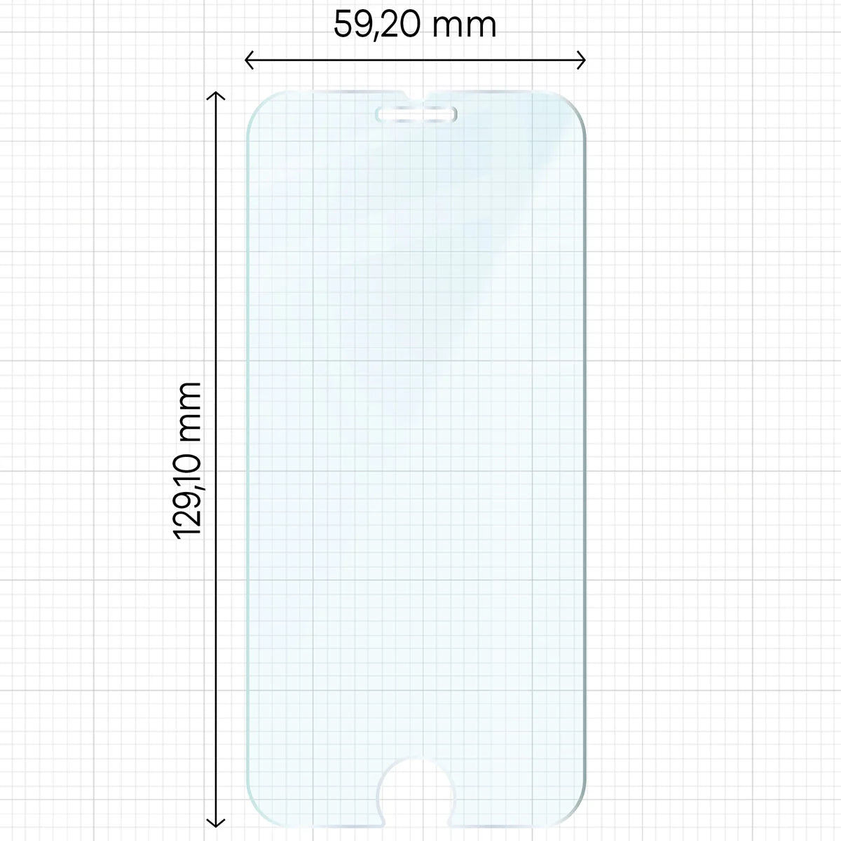 Gehärtetes Glas für iPhone SE 2022 / 2020 / 8 / 7, Bizon Glass Clear Duo, 2 Stück