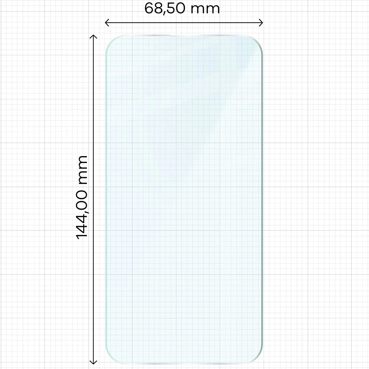 Gehärtetes Glas für iPhone 14 Pro, Bizon Glass Clear Duo, 2 Stück