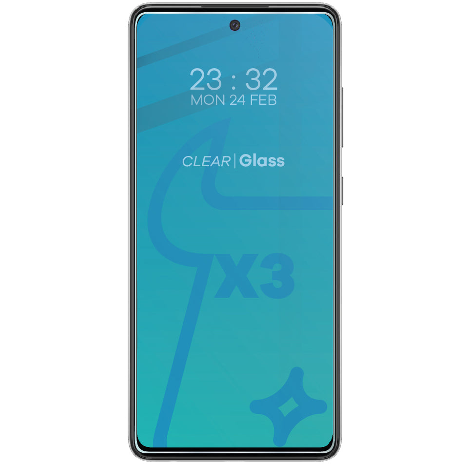 Gehärtetes Glas - 3 Stück + Kameraschutz für Galaxy A52s 5G, A52 4G/5G, Bizon Glass Clear Pack
