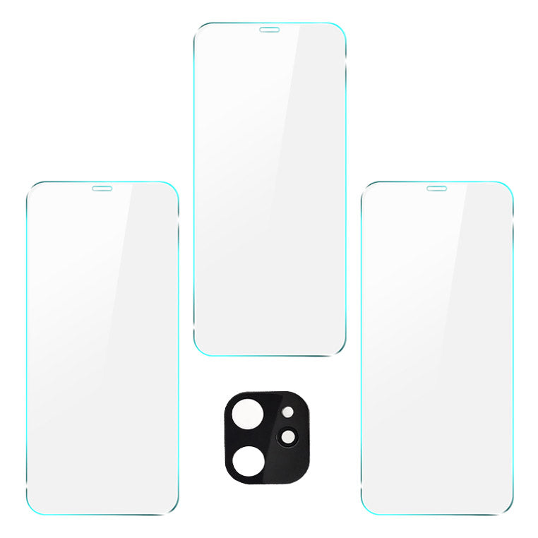 Gehärtetes Glas - 3 Stück + Kameraschutz für iPhone 11, Bizon Glass Clear Pack