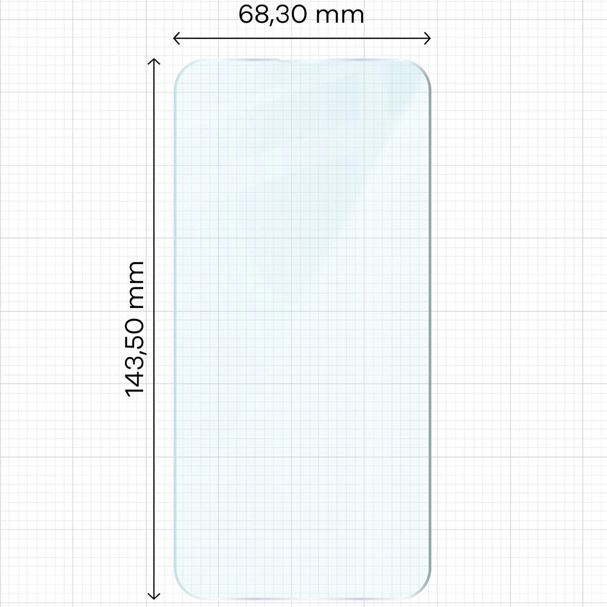 Gehärtetes Glas für iPhone 17e / 16e / 14 / 13 Pro / 13, Bizon Glass Clear Duo, 2 Stück