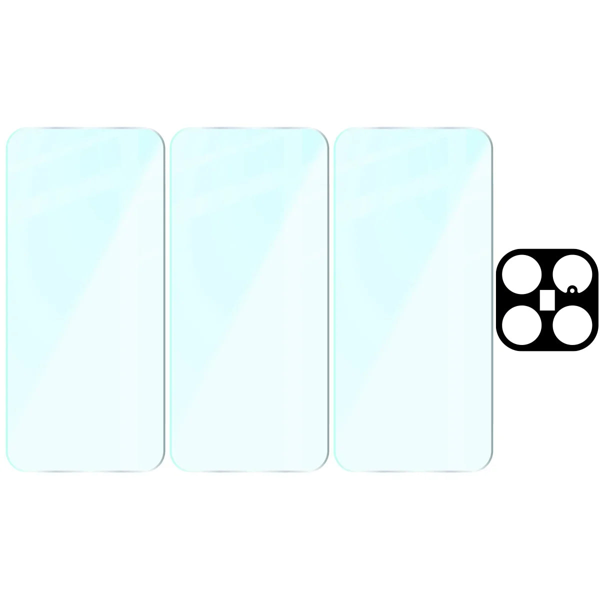 Gehärtetes Glas - 3 Stück + Kameraschutz für Xiaomi 17T Pro, Bizon Glass Clear Pack