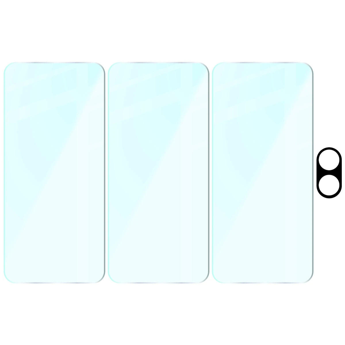 Gehärtetes Glas - 3 Stück + Kameraschutz für Xiaomi Redmi Note 17 Pro 5G, Bizon Glass Clear Pack (6/6)