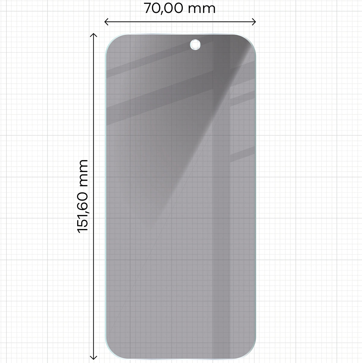 Gehärtetes Glas mit Privatschutzfilter für iPhone Air, Bizon Glass Clear Shadow, getönt