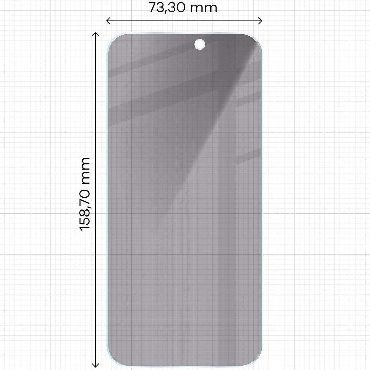 Gehärtetes Glas mit Privatschutzfilter für iPhone 17 Pro Max, Bizon Glass Clear Shadow, getönt