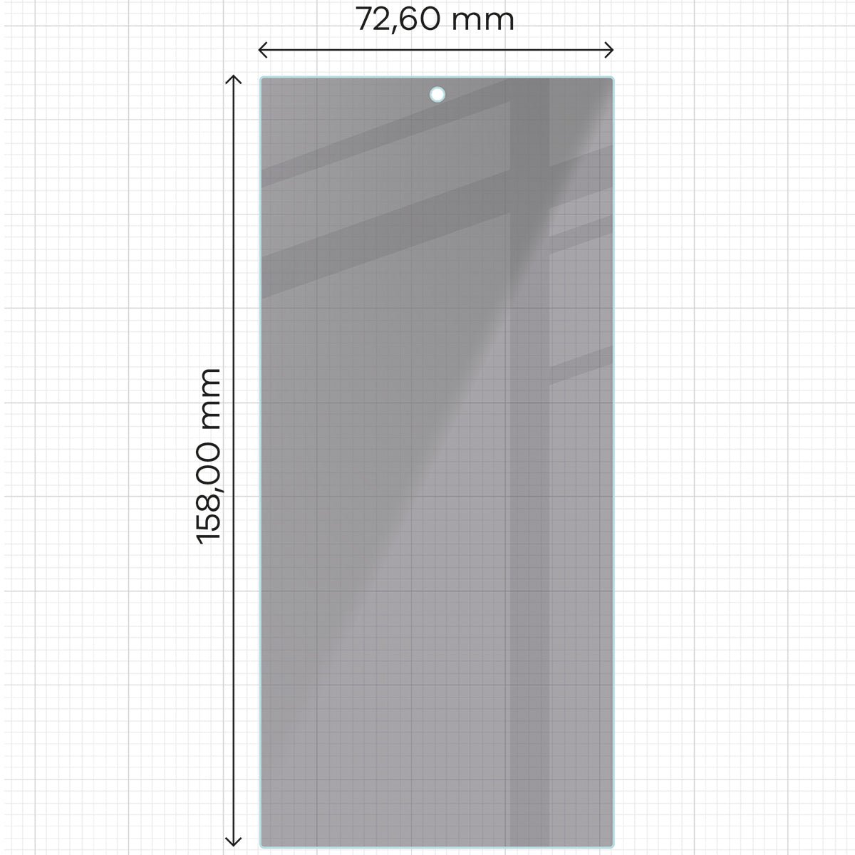 Gehärtetes Glas mit Privatschutzfilter für Galaxy S24 Ultra, Bizon Glass Clear Shadow, getönt