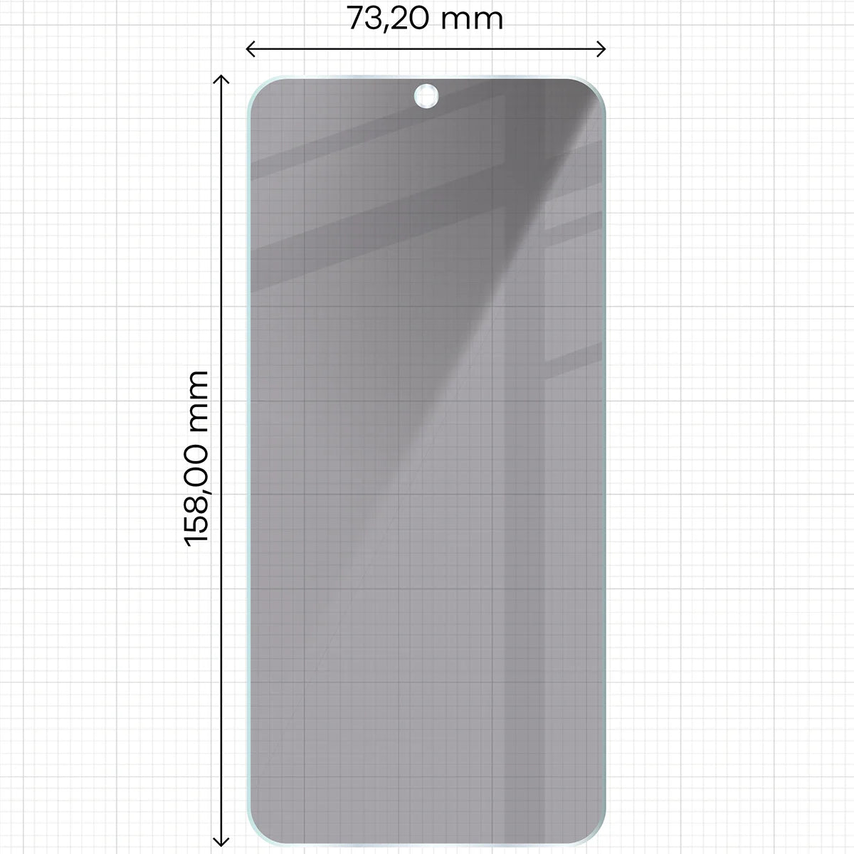 Gehärtetes Glas mit Privatschutzfilter für Galaxy A57 5G, Bizon Glass Clear Shadow, getönt