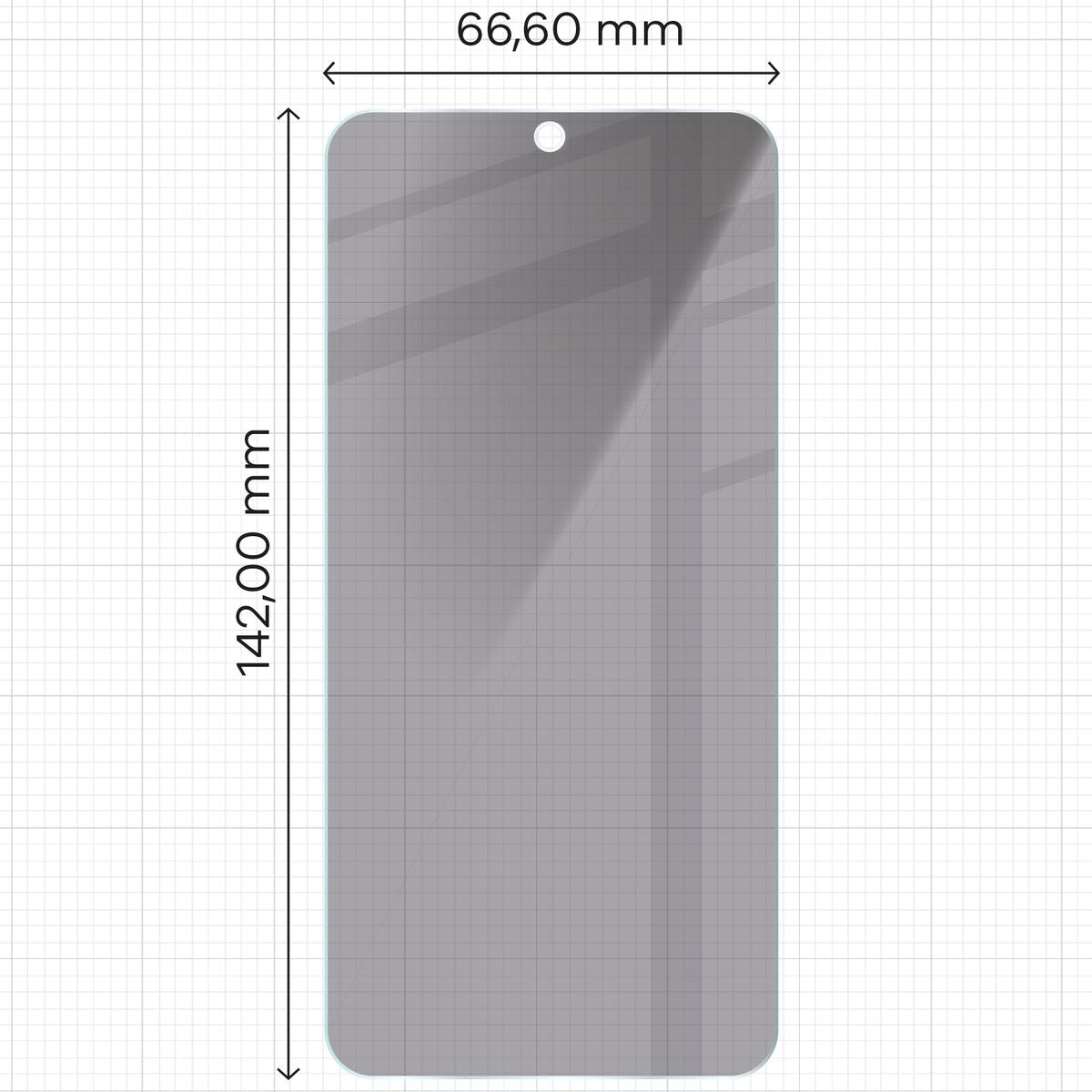 Gehärtetes Glas mit Privatschutzfilter für Galaxy S23, Bizon Glass Clear Shadow, getönt