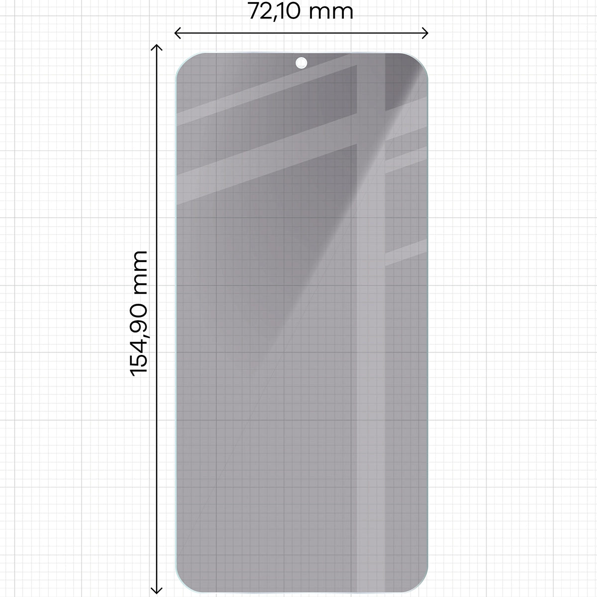 Gehärtetes Glas mit Privatschutzfilter für Galaxy S25 Plus / S24 Plus, Bizon Glass Clear Shadow, getönt