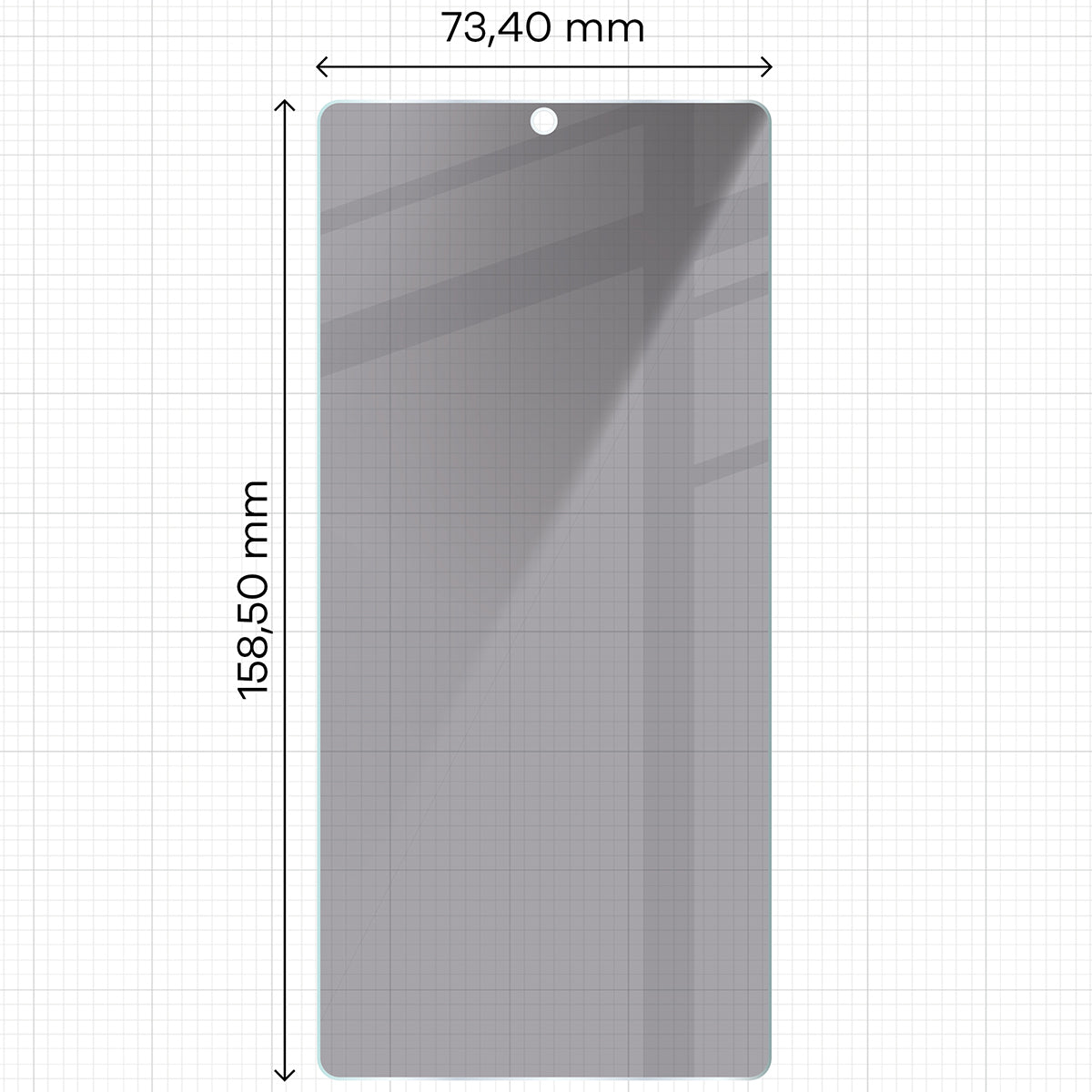 Gehärtetes Glas mit Privatschutzfilter für Galaxy S25 Ultra, Bizon Glass Clear Shadow, getönt