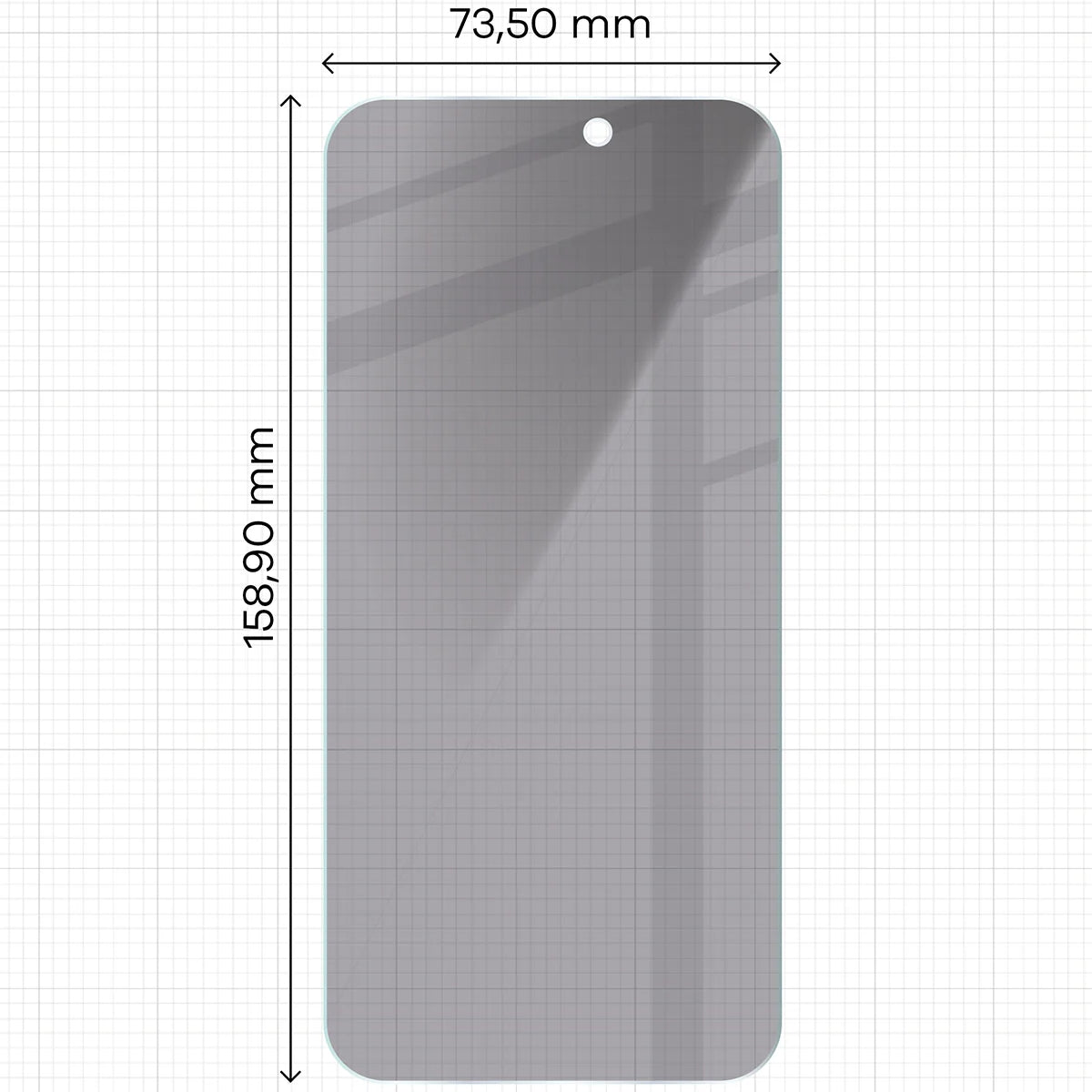 Gehärtetes Glas mit Privatschutzfilter für iPhone 16 Pro Max, Bizon Glass Clear Shadow Duo, getönt, 2 Stück