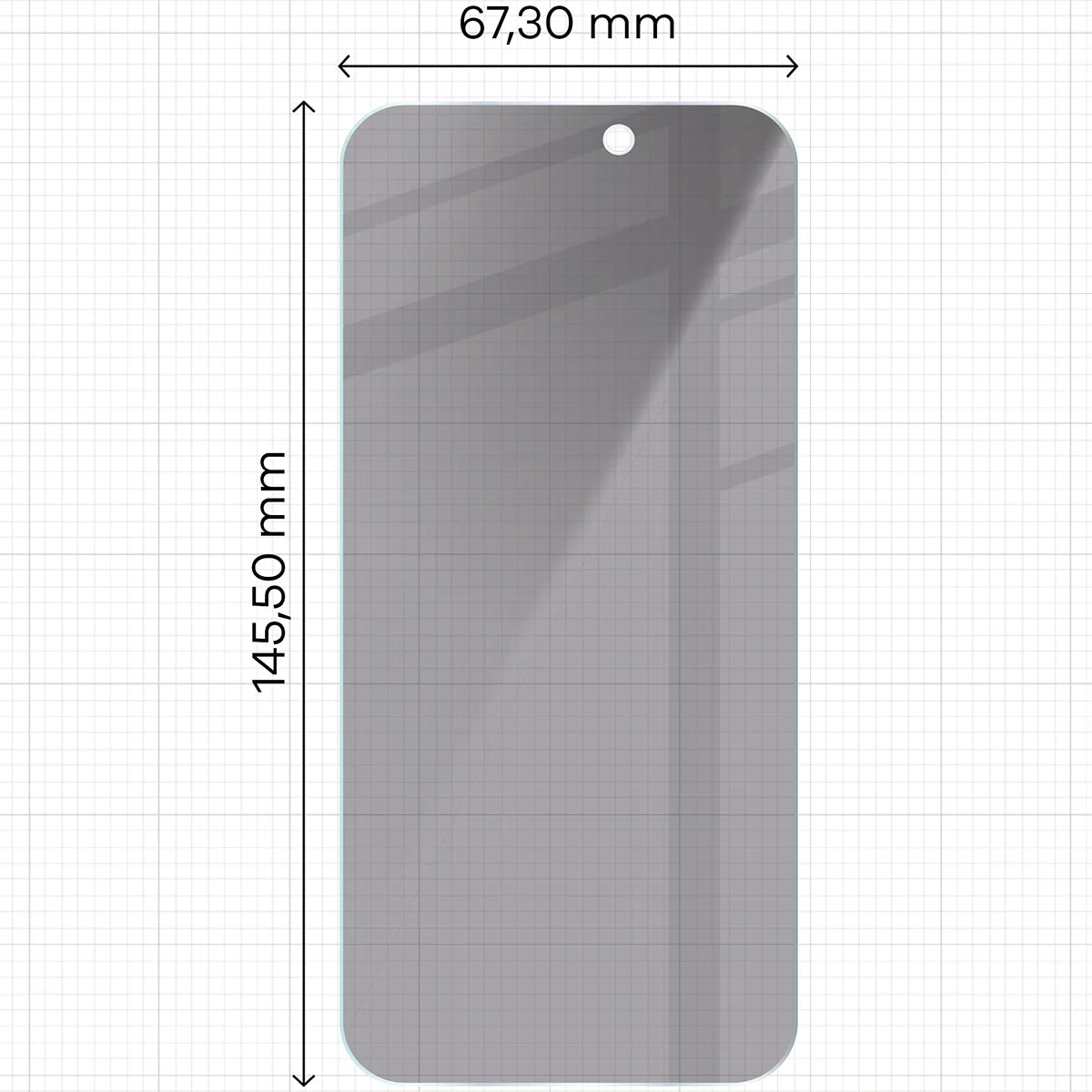 Gehärtetes Glas mit Privatschutzfilter für iPhone 17 / 17 Pro / 16 Pro, Bizon Glass Clear Shadow Duo, getönt, 2 Stück