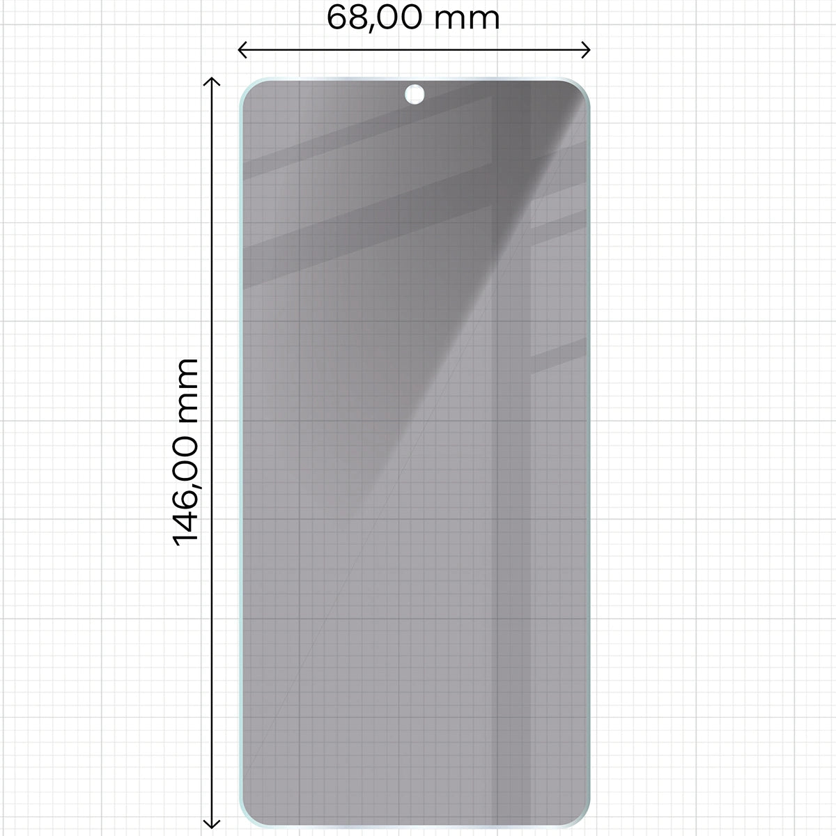 Gehärtetes Glas mit Privatschutzfilter für Galaxy S26, Bizon Glass Clear Shadow Duo, getönt, 2 Stück