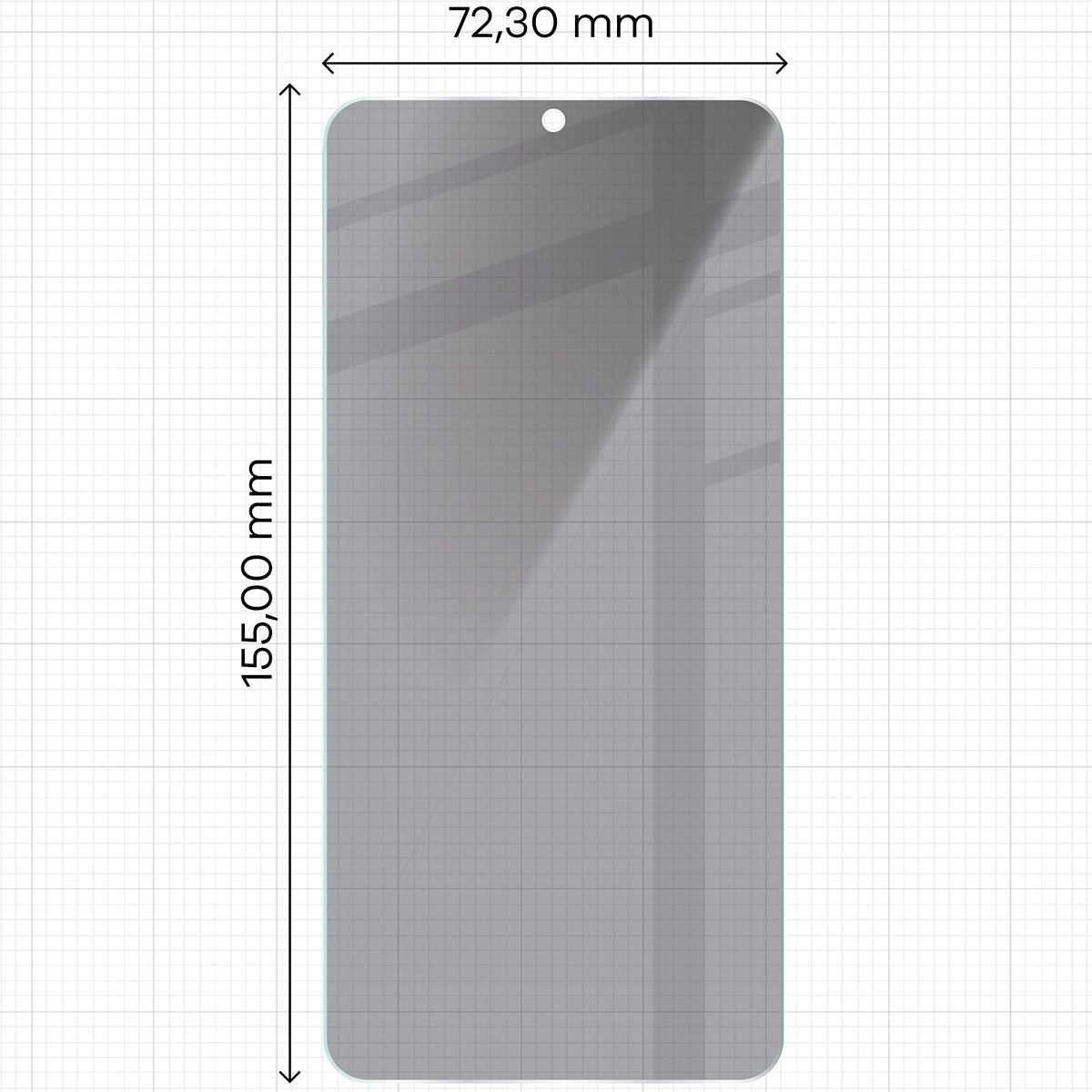 Gehärtetes Glas mit Privatschutzfilter für Galaxy S26 Plus / S25 Edge, Bizon Glass Clear Shadow Duo, getönt, 2 Stück