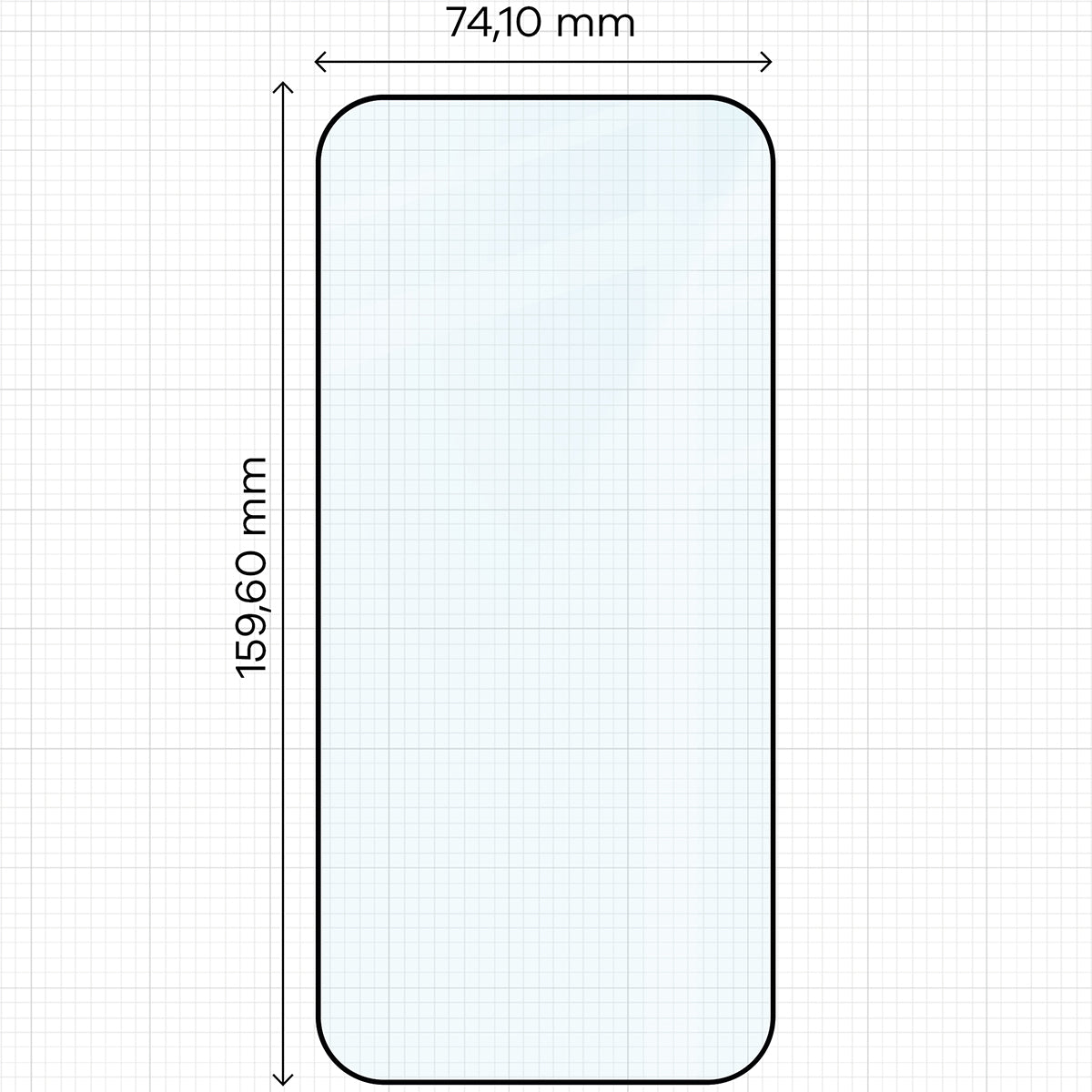 Gehärtetes Glas für iPhone 18 Pro Max / 17 Pro Max, Bizon Glass Edge, Schwarzer Rahmen