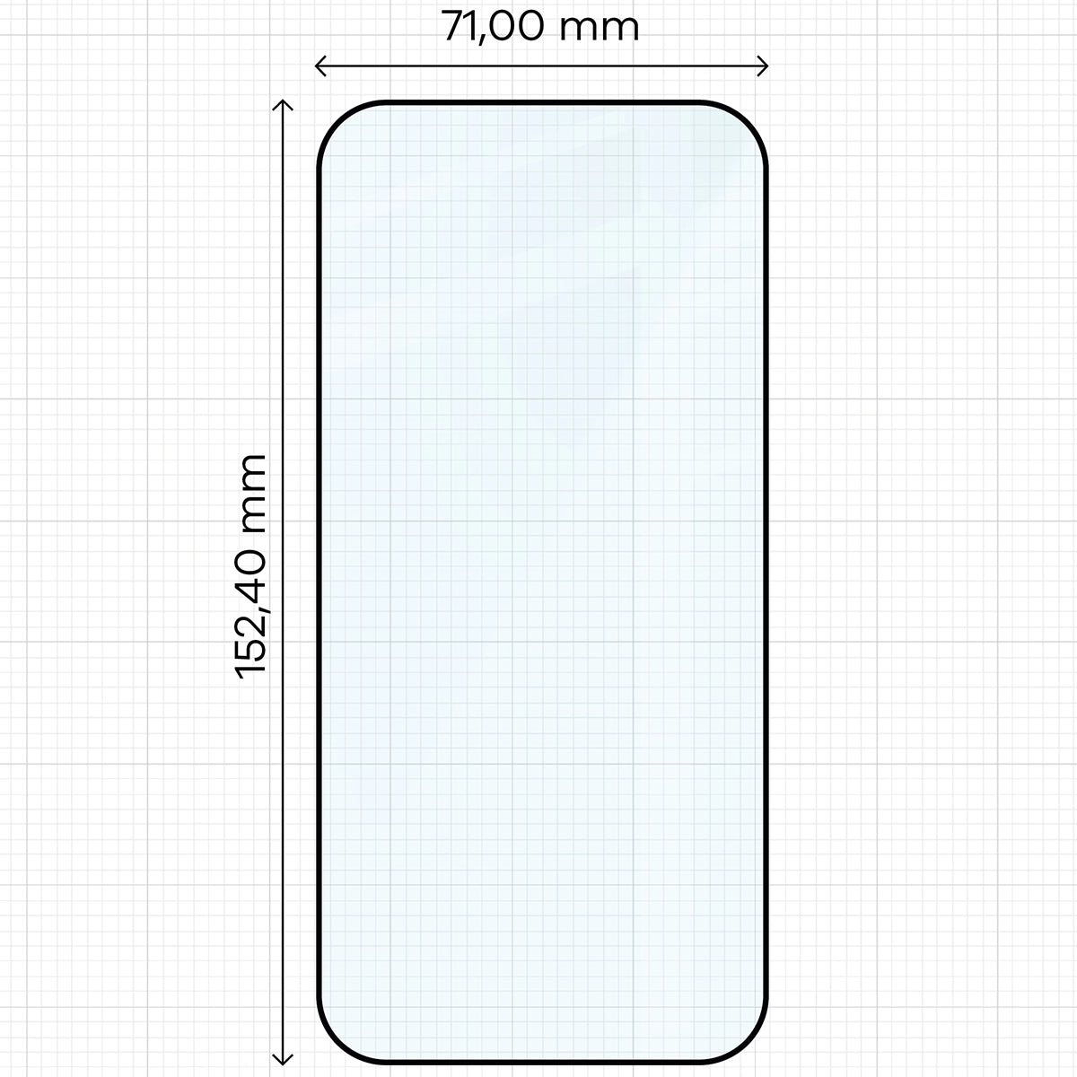 Gehärtetes Glas für iPhone Air, Bizon Glass Edge, Schwarzer Rahmen