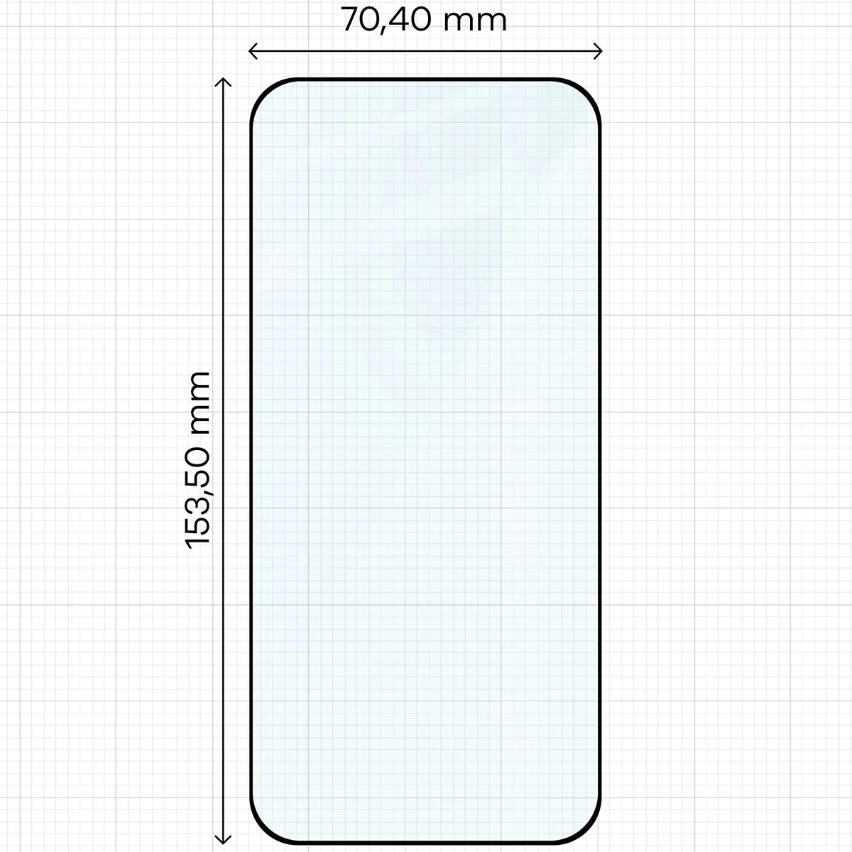 Gehärtetes Glas für Vivo V70 5G, Bizon Glass Edge, Schwarzer Rahmen