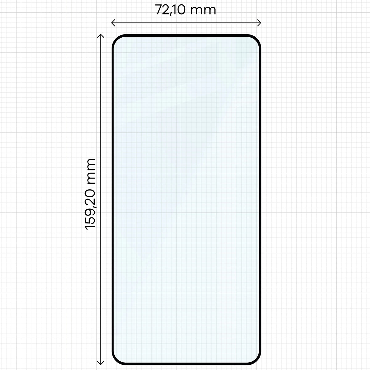Gehärtetes Glas für Vivo V70 Lite 5G, Bizon Glass Edge, Schwarzer Rahmen