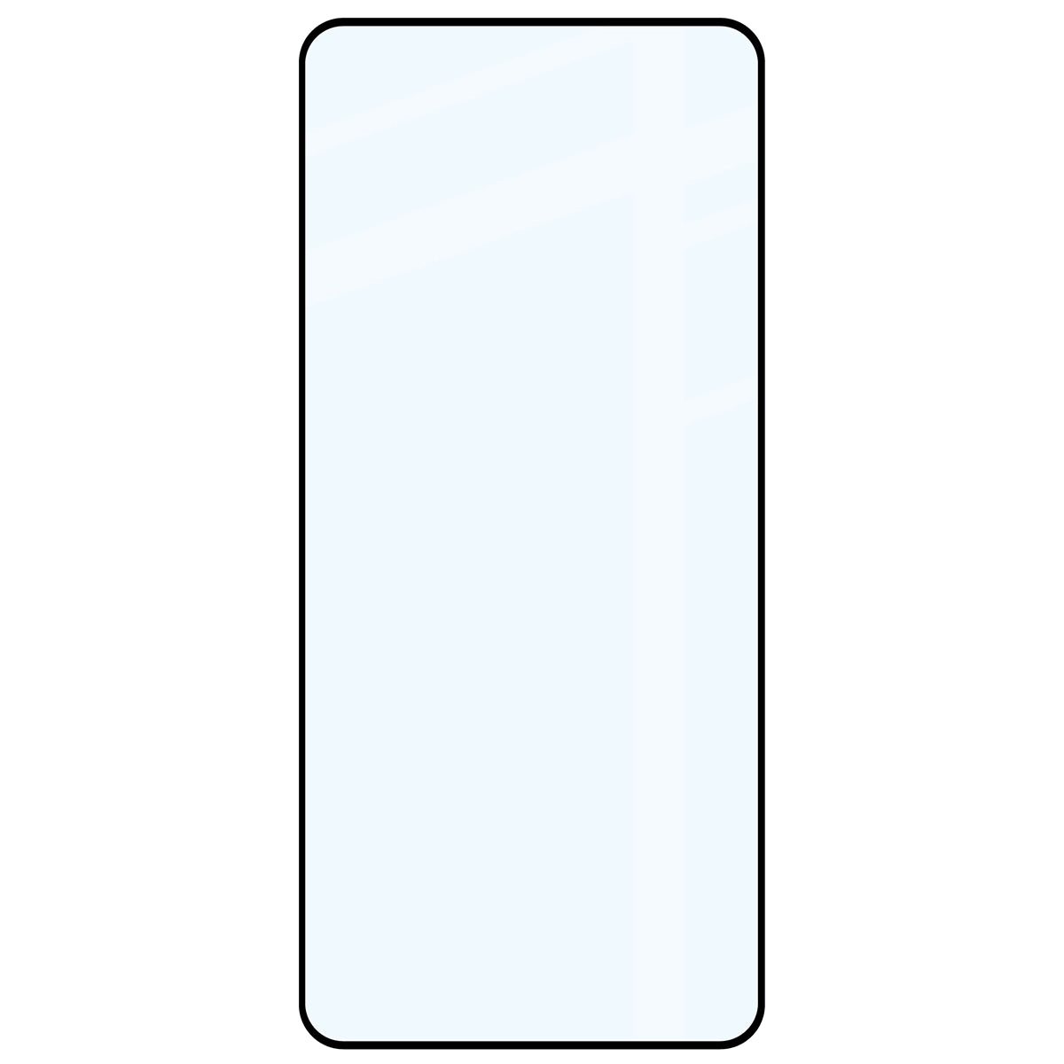 Gehärtetes Glas für Vivo V70 Lite 5G, Bizon Glass Edge, Schwarzer Rahmen