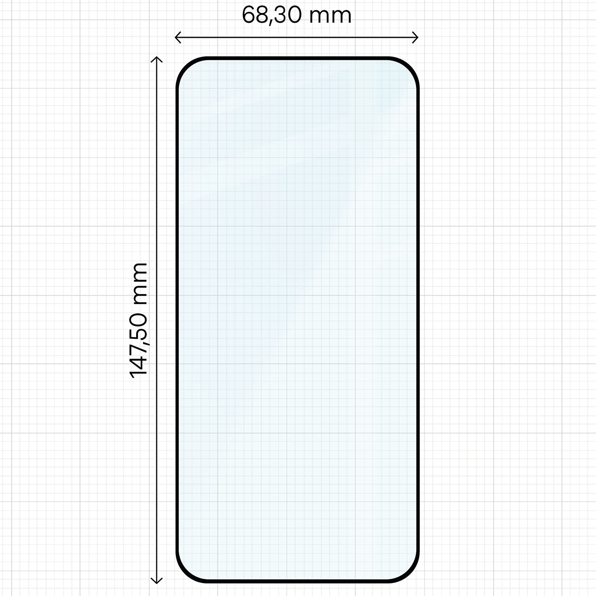 Gehärtetes Glas für Vivo X300 FE, Bizon Glass Edge, Schwarzer Rahmen