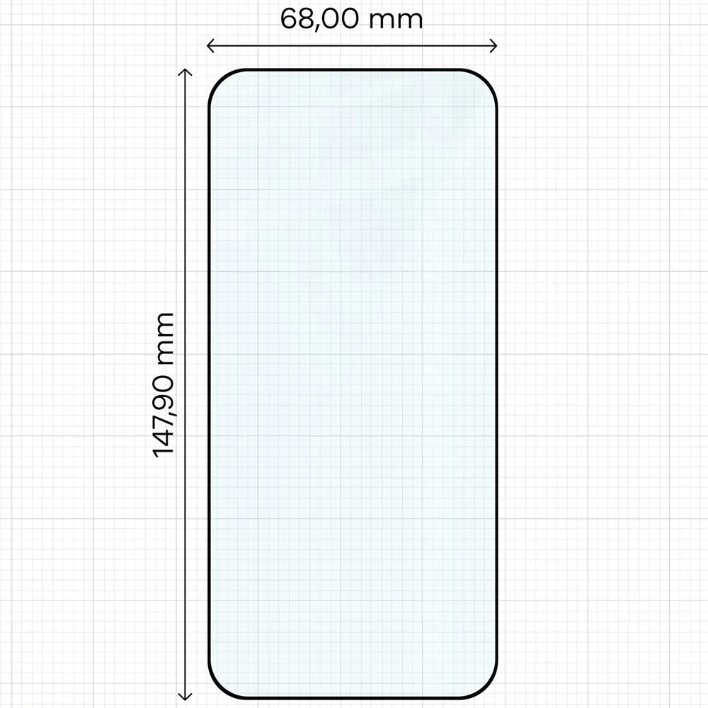 Gehärtetes Glas für Vivo X500 Pro, Bizon Glass Edge, Schwarzer Rahmen (2/4)