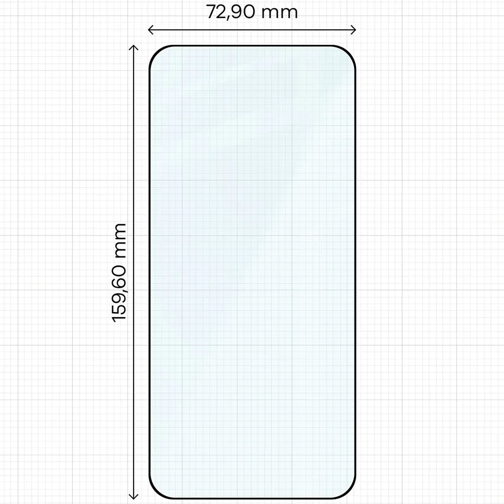Gehärtetes Glas für Vivo X500 Pro Max, Bizon Glass Edge, Schwarzer Rahmen (2/4)