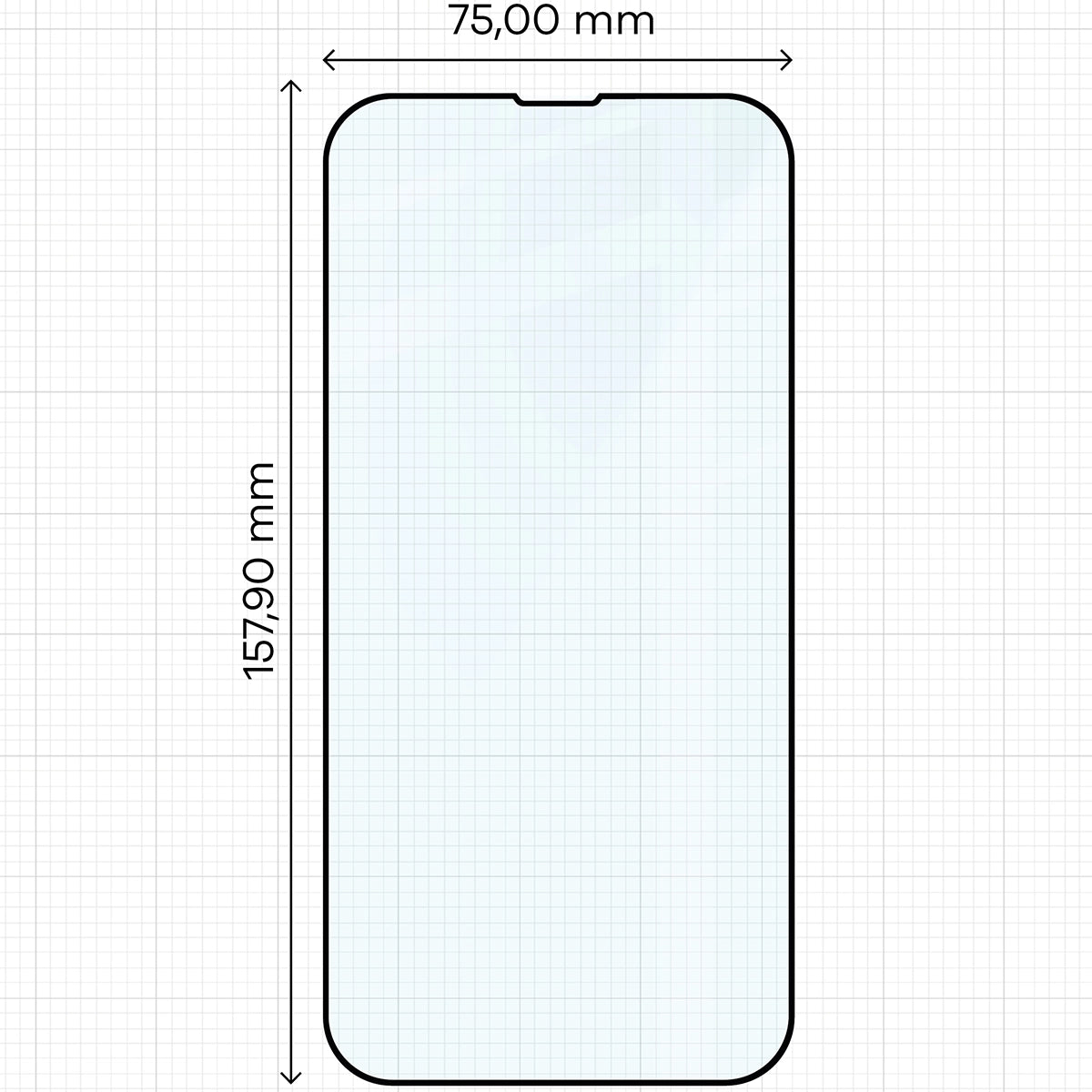 Gehärtetes Glas Bizon Glass Edge für iPhone 14 Plus / 13 Pro Max, schwarz