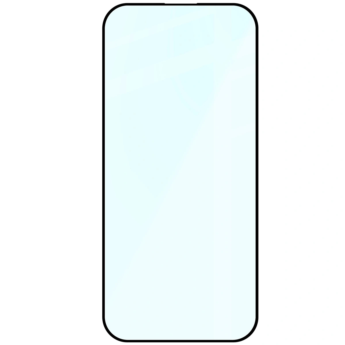 Gehärtetes Glas für iPhone 18 Pro / 17 Pro / 16 Pro / 17, Bizon Glass Edge, schwarzer Rahmen