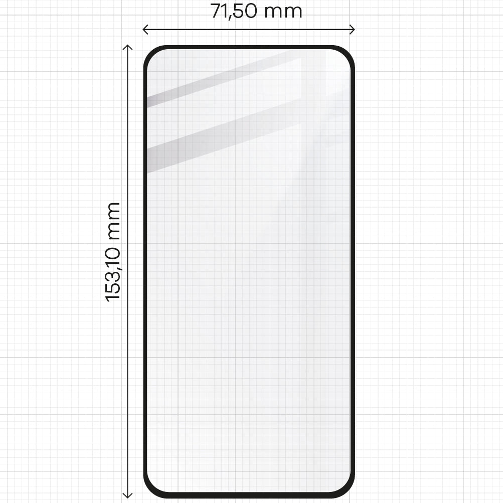 Gehärtetes Glas Bizon Glass Edge für Galaxy S23 FE, schwarz