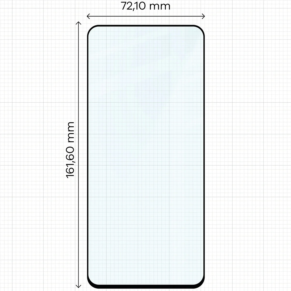 Gehärtetes Glas für Honor X7d / Honor 400 Smart, Bizon Glass Edge, Schwarzer Rahmen
