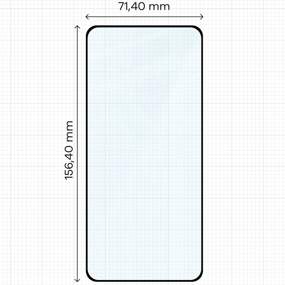 Gehärtetes Glas für Motorola Edge 70, Bizon Glass Edge, Schwarzer Rahmen