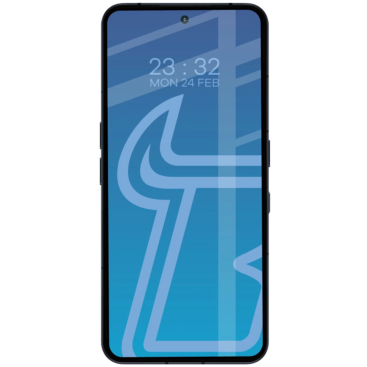 Gehärtetes Glas für Nothing Phone (3), Bizon Glass Edge, Schwarzer Rahmen