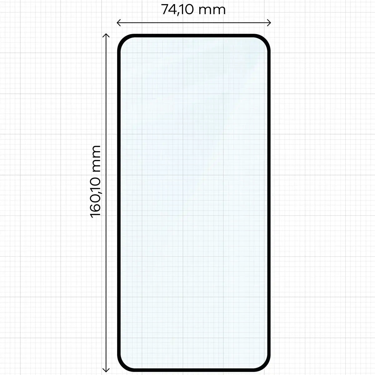 Gehärtetes Glas für Nothing Phone (3a) / (3a) Pro / (3a) Lite / CMF Phone 2 Pro, Bizon Glass Edge, Schwarzer Rahmen