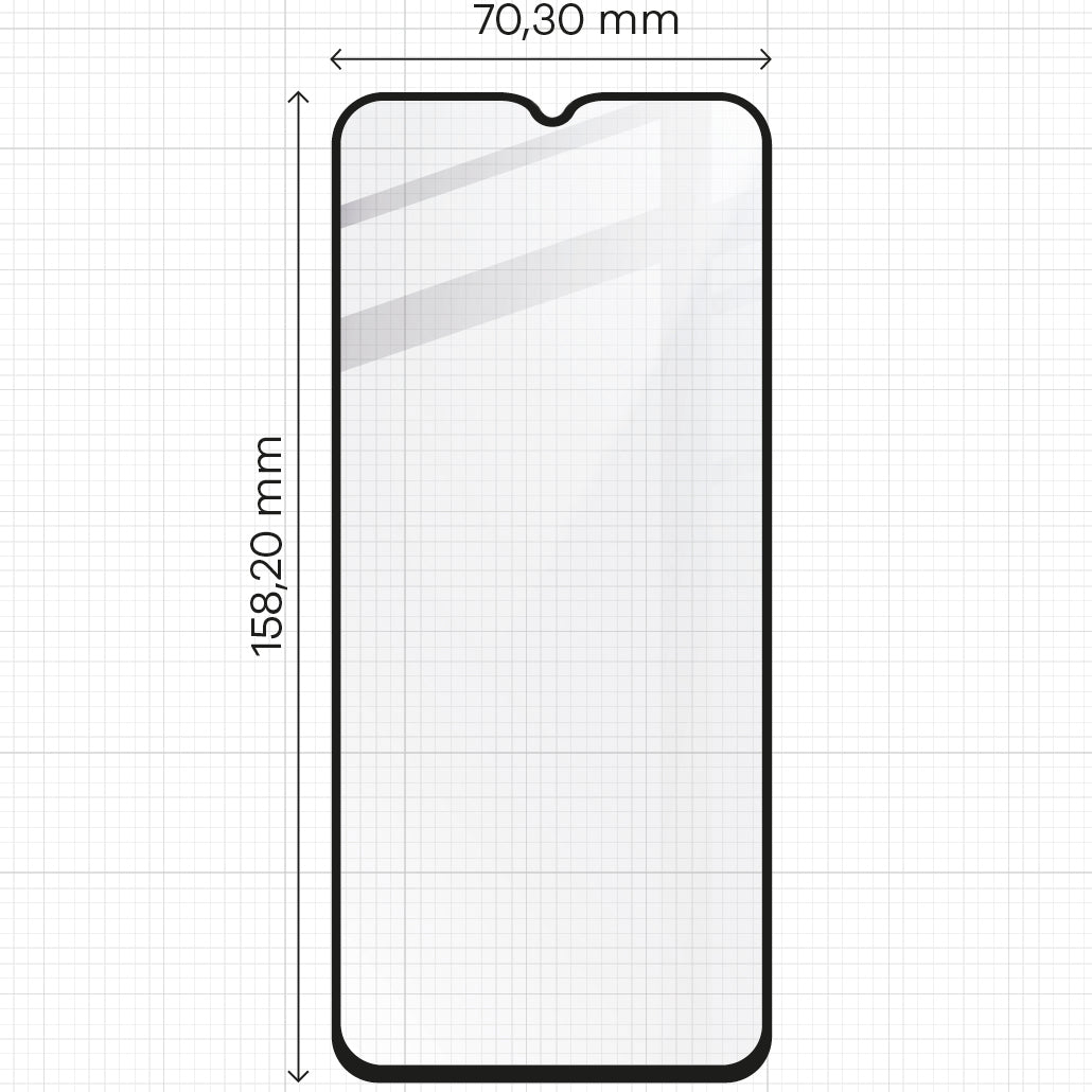 Gehärtetes Glas Bizon Glass Edge für Oppo A38, schwarz