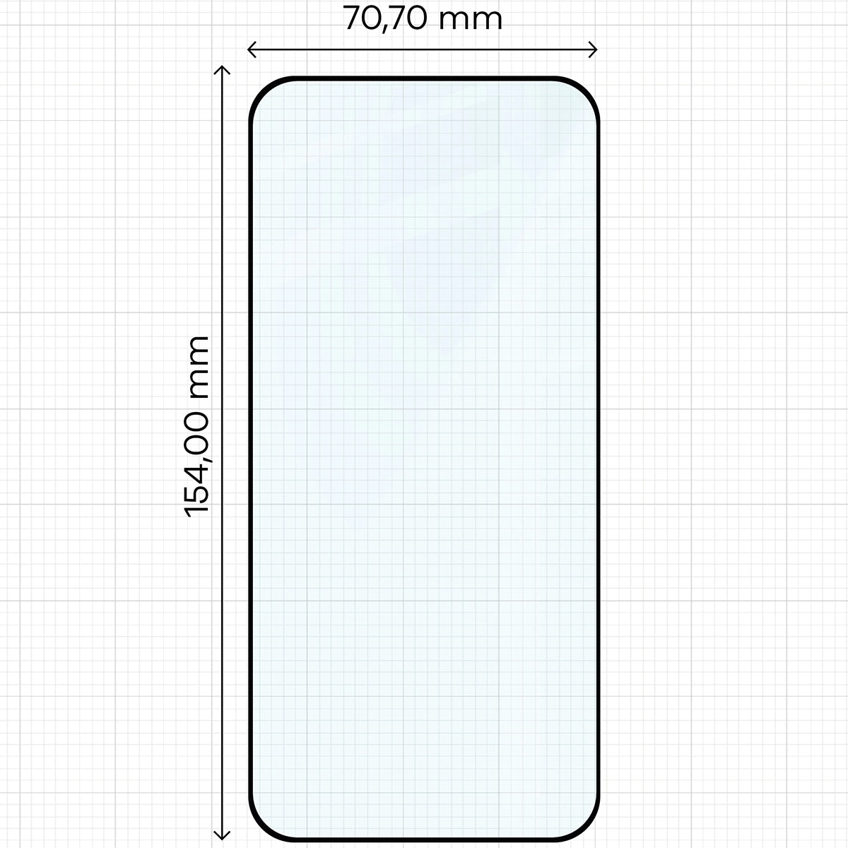 Gehärtetes Glas für Oppo Reno14 / 14 FS / 14 F / 13, Bizon Glass Edge, Schwarzer Rahmen