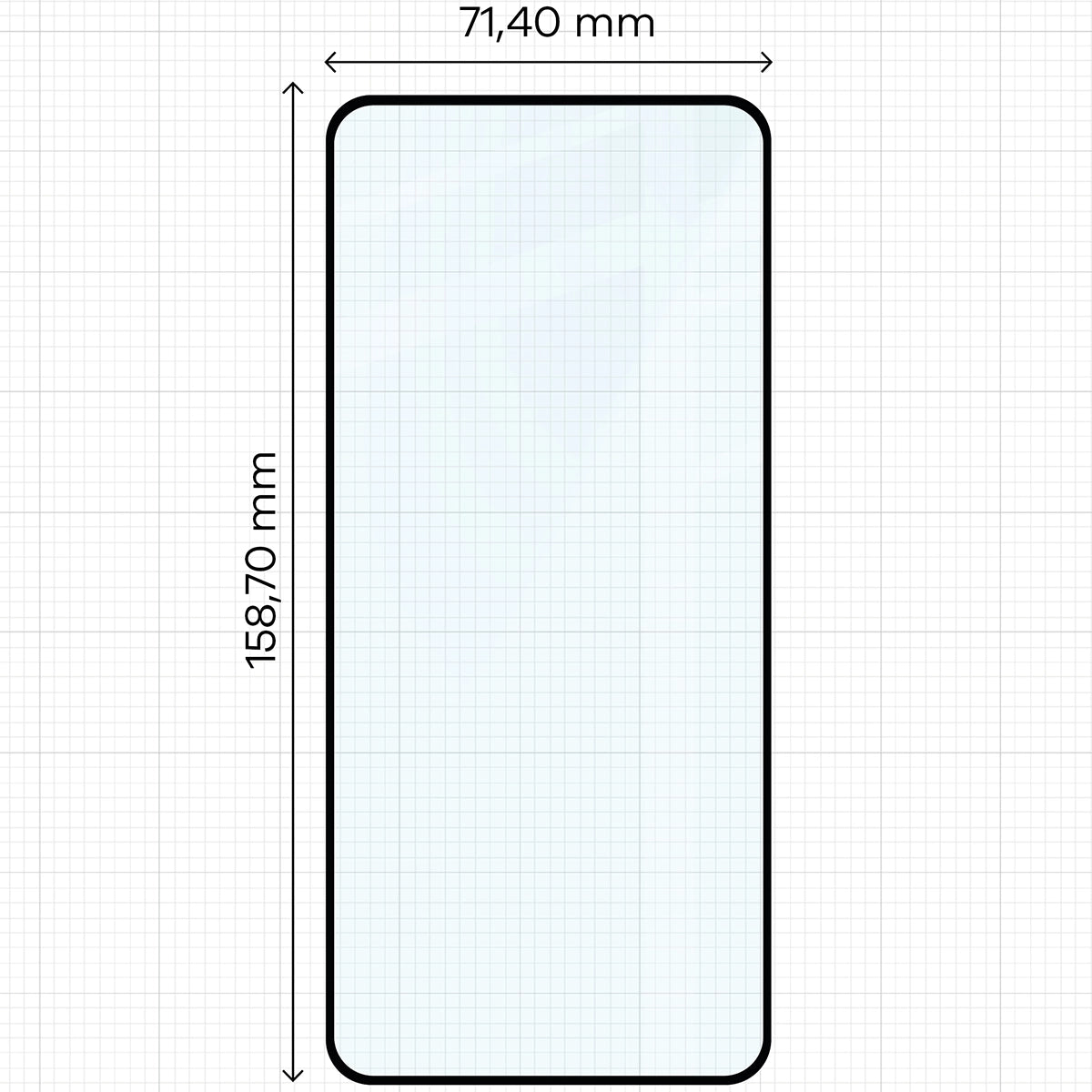 Gehärtetes Glas für Oppo Reno13 F / FS, Bizon Glass Edge, Schwarzer Rahmen