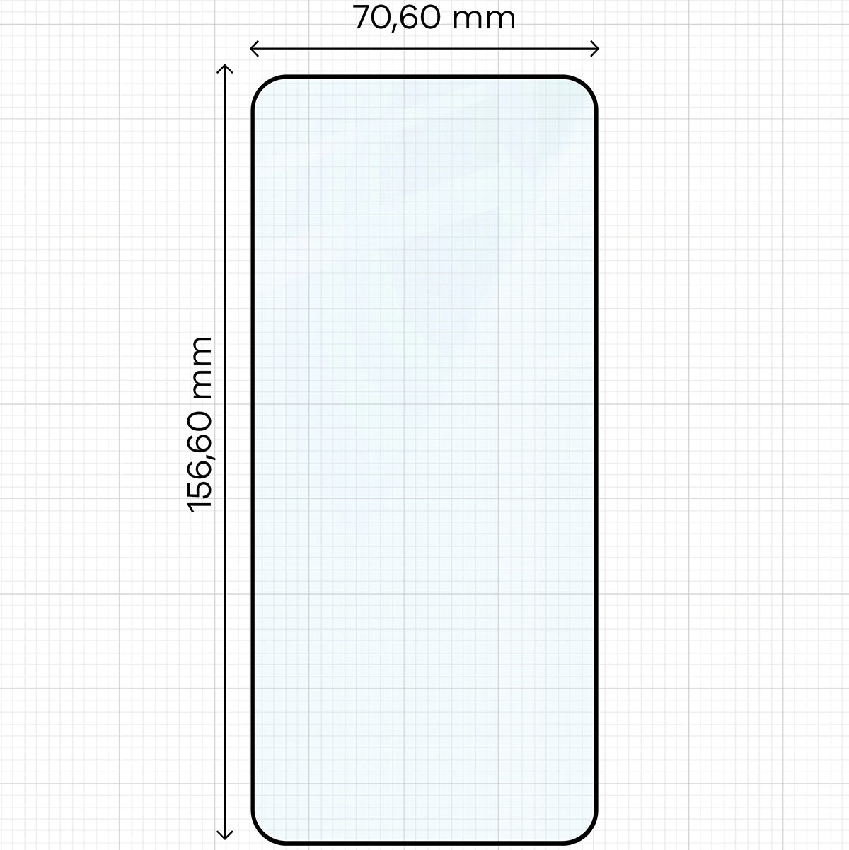 Gehärtetes Glas für Xiaomi Poco X6 Pro / X7 Pro, Bizon Glass Edge, schwarz