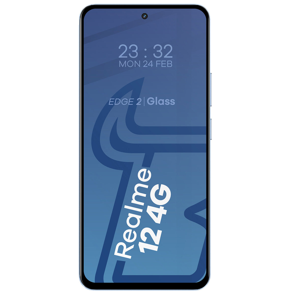 Gehärtetes Glas für Realme 12 4G, Bizon Glass Edge, schwarzer Rahmen