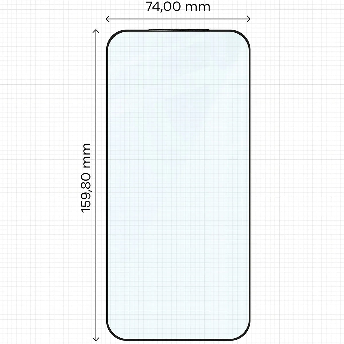Gehärtetes Glas für Realme GT 8 / 8 Pro, Bizon Glass Edge, Schwarzer Rahmen