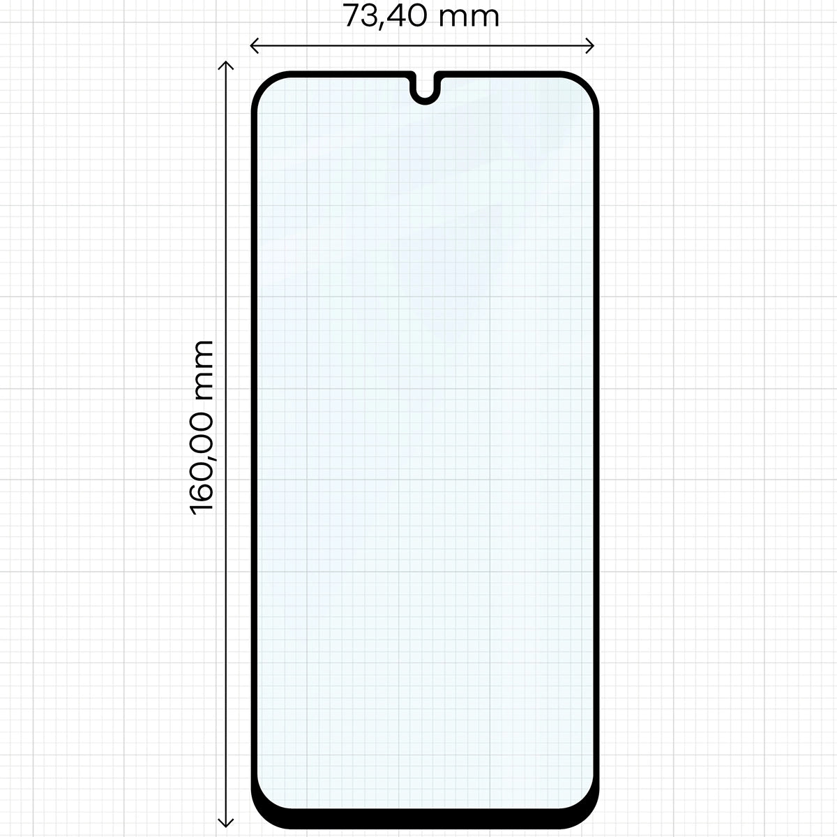 Gehärtetes Glas für Galaxy A16 / A17 5G / A26 5G, Bizon Glass Edge, Schwarzer Rahmen