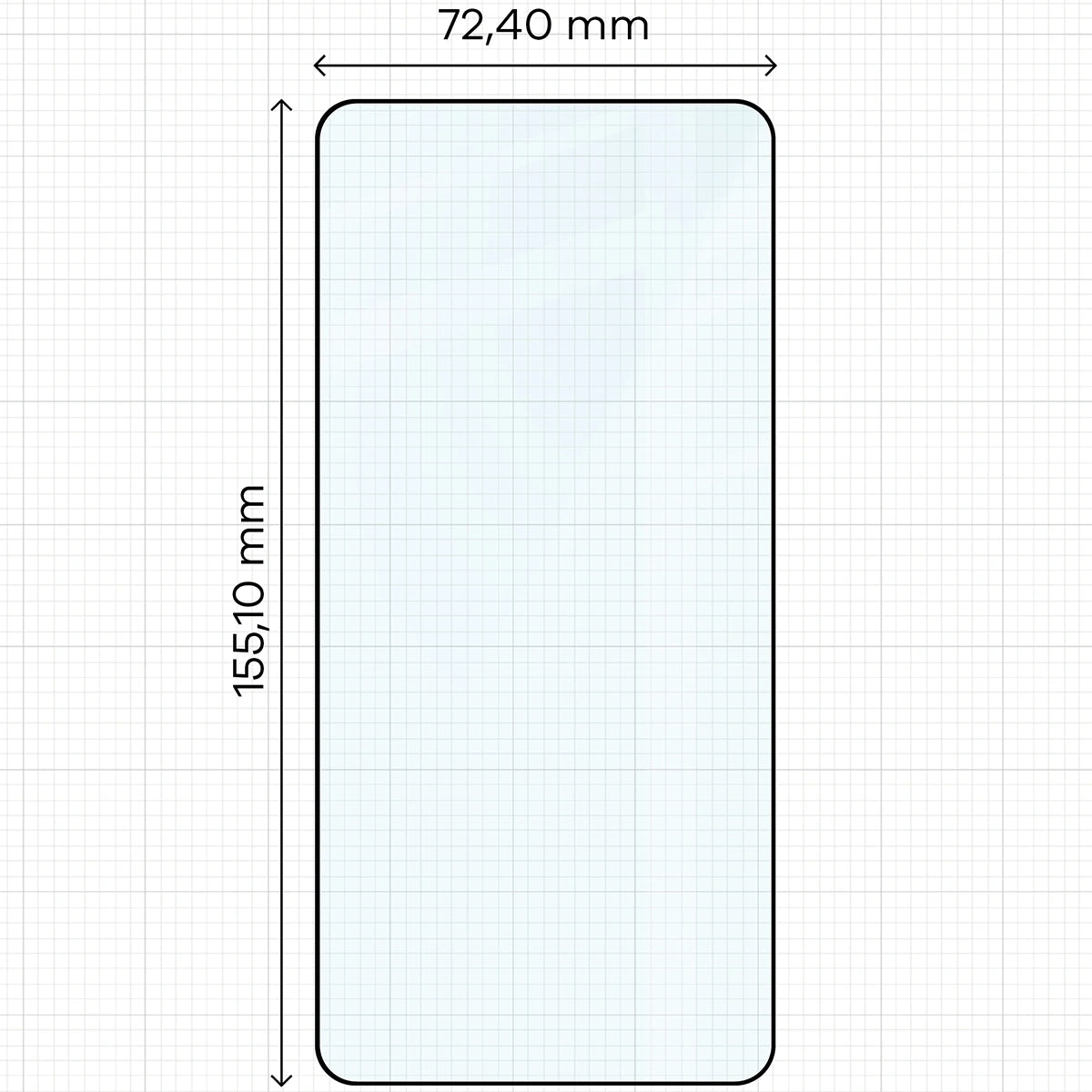 Gehärtetes Glas für Galaxy S26 Plus / S25 Edge, Bizon Glass Edge, Schwarzer Rahmen