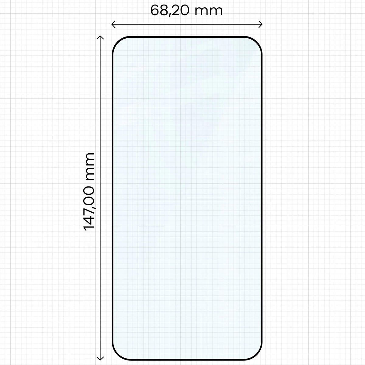 Gehärtetes Glas für Vivo X300, Bizon Glass Edge, Schwarzer Rahmen