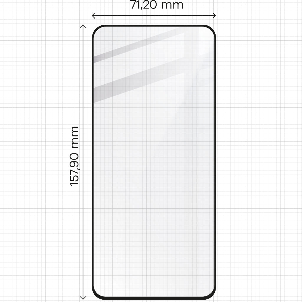 Gehärtetes Glas Bizon Glass Edge für Xiaomi 13T / 13T Pro, schwarz